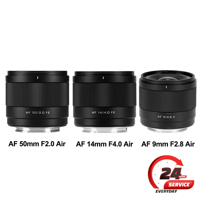 VILTROX AF 14mm F4.0/50mm F2.0/9mm F2.8 Pełnoklatkowy Obiektyw Stałoogniskowy z Dużą Przysłoną i Autofokusem do aparatów Nikon Z i Sony E Mount