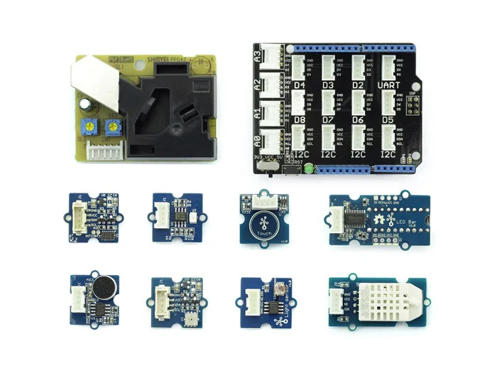 Grove Starter Kit for LinkIt ONE IoT mutil sensors, Dust Sensor, Touch Sensor, Sound Sensor, Light Sensor, Temperature & Humidit