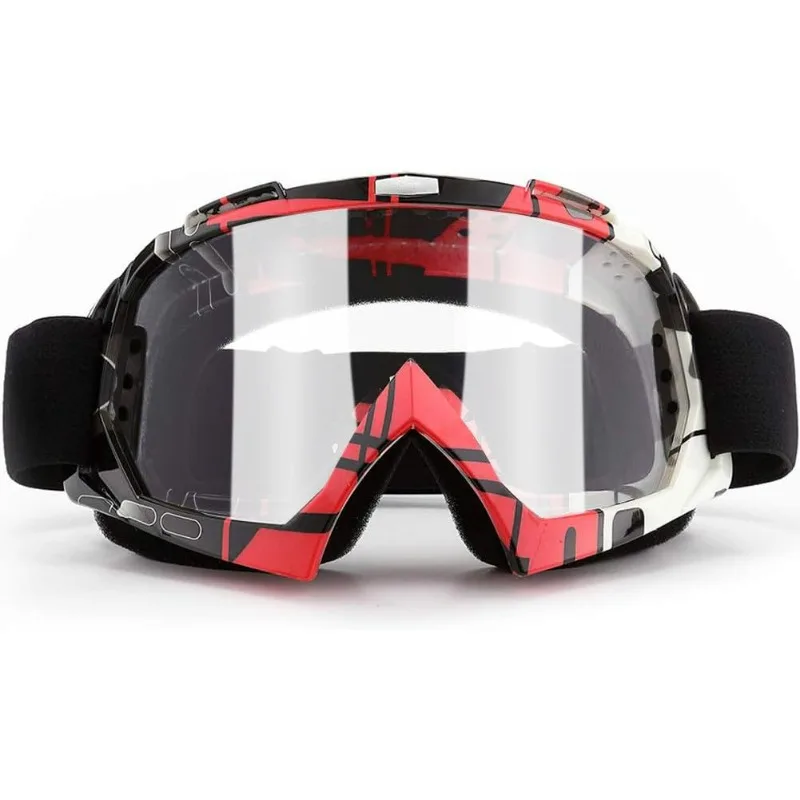 Motocross & Ski Goggles, Helmet - Compatible Rider Gear, Anti - Glare Lenses, Stylish Patterns for Outdoor Adventures
