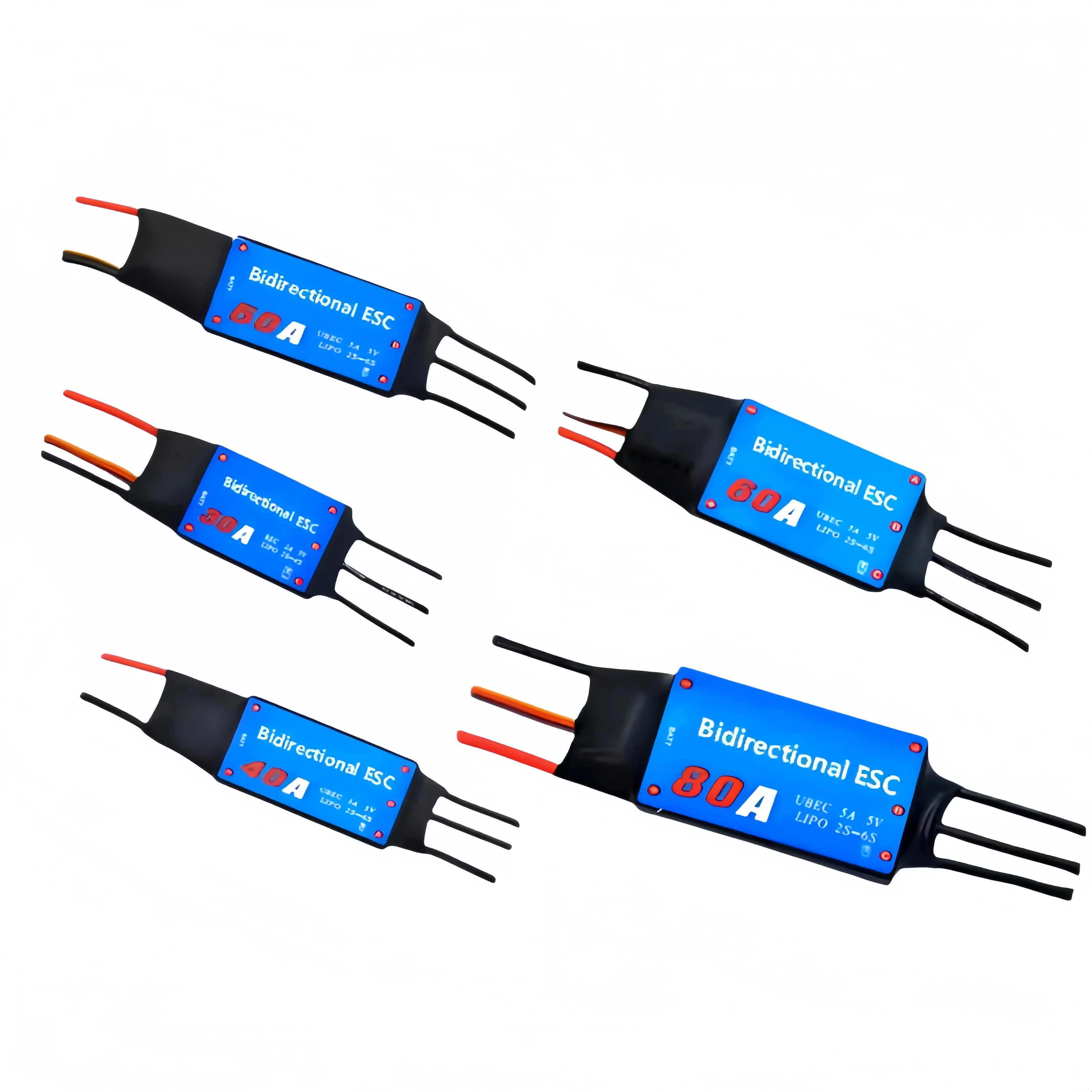 30A/40A/50A/60A/80A/80A  brushless electric control model fixed wing multi axis unmanned aerial vehicle speed controller