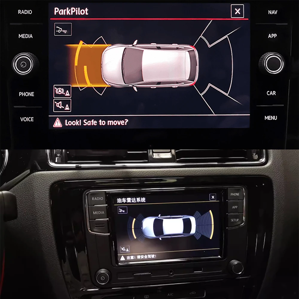 For Volkswagen VW Virtus Polo Sedan Mk6 Jetta Sagitar Vento Mk7 T-Roc T Roc Cabriolet Radar Easy Install OEM Fit Parking Sensor
