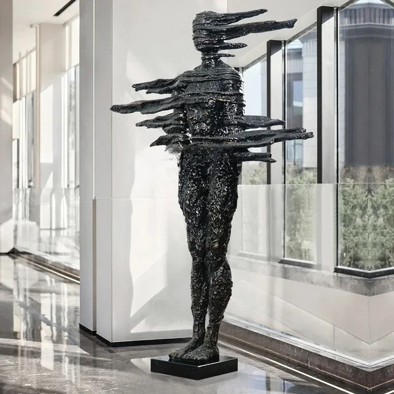 Modern Abstract Figure Sculpture Sales Office Hotel Lobby Shopping Mall, Windward Portrait Art Floor Ornament