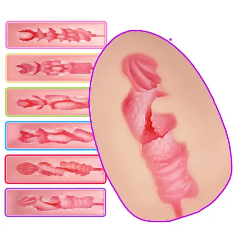 YUU Masturbation Egg Anime Masturbators Cup for Man Pocket Pussy Real Artificial Vagina Portable Adult Sex Toys for Men 6 Colors