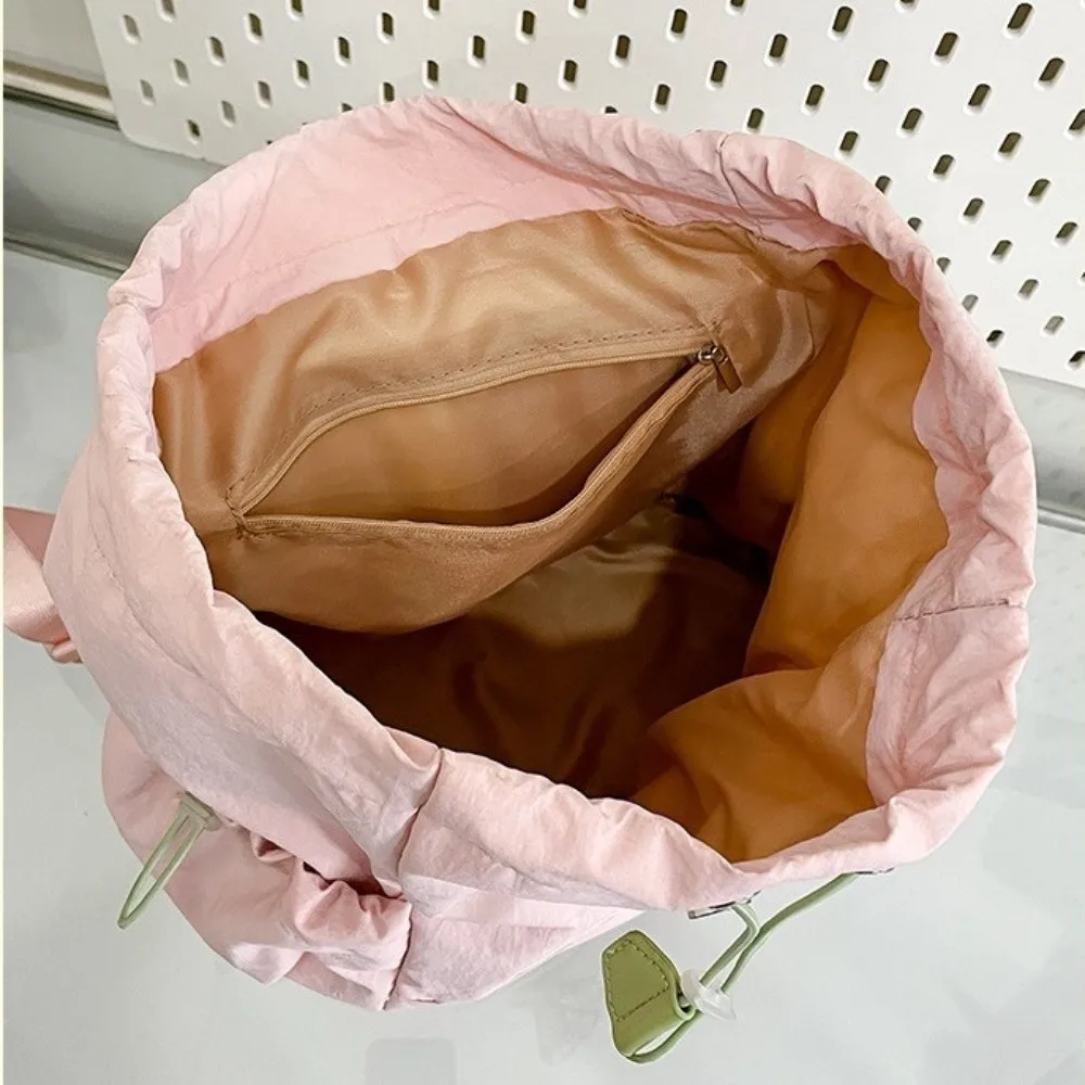 Fashion Dopamine Color Drawstring Backpack Large Capacity Fruit Shoulder Bag Korean Style School Bag Hiking