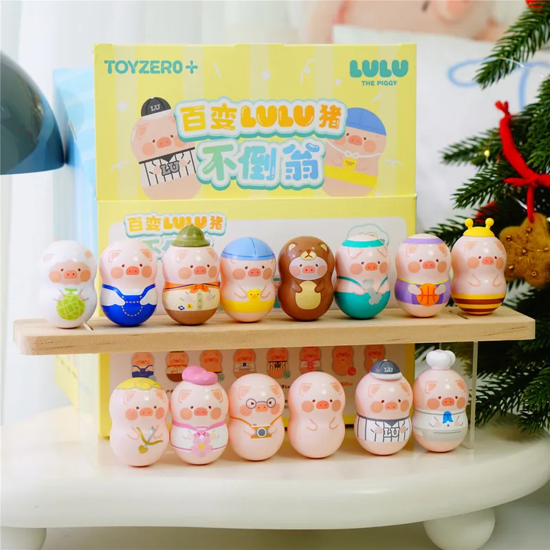 

52TOYS Tumbler Lulu Pig Series Blind Box Cartoon Mini Trendy Toys Cute Desktop Ornament Collectible Animal Bag Kawaii Kid Gift