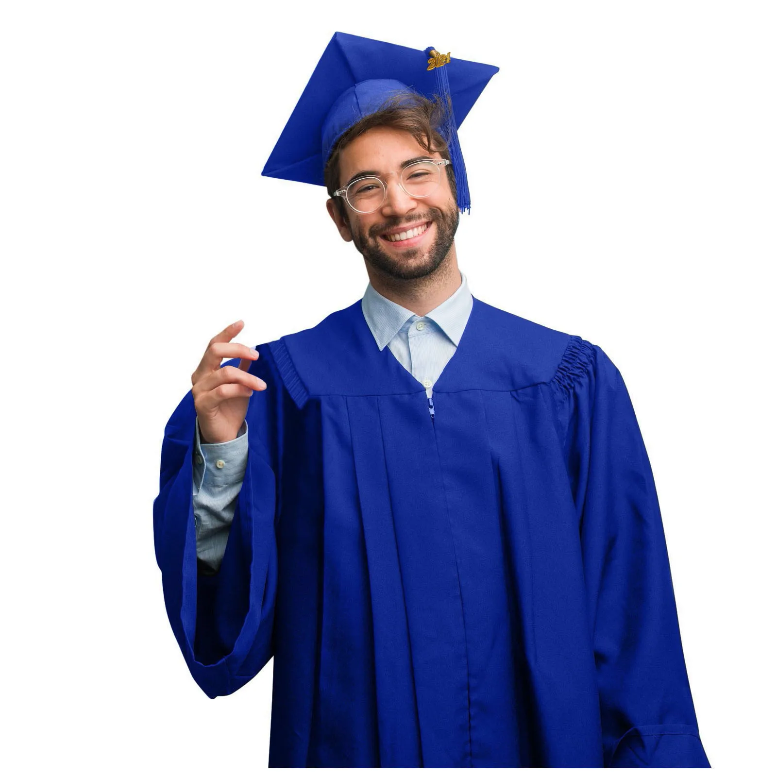 2024 abito da laurea nappa cappello cerniera scollo a V sciolto tinta unita liceo scapolo vestito accademico studente laurea Costume