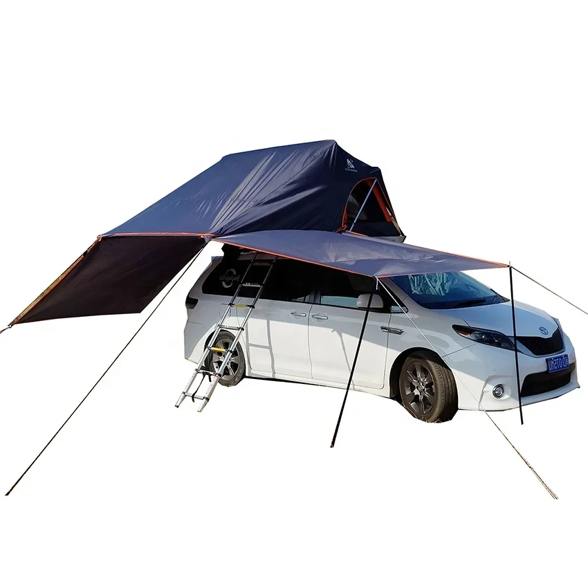 

Automatic pop up car roof cover umbrella tent Aluminium Car RoofTop Tent annex waterproof sunshade awning camping car Roof Tent