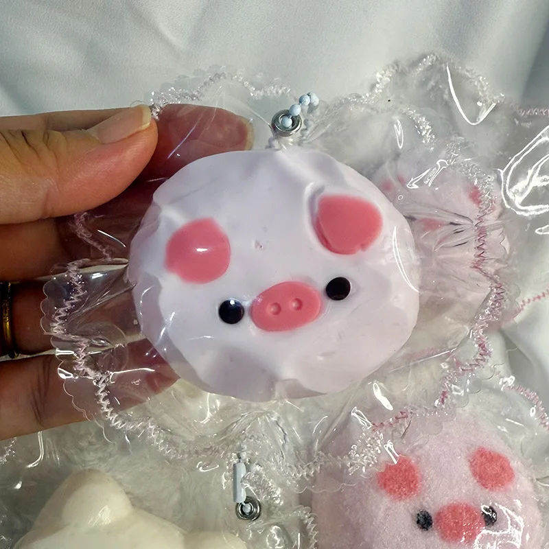 Animale giocattolo antistress cartone animato mini coniglietto maiale biscotto gattino argilla morbida cremosa silicone rimbalzo lento regalo squishy per bambini