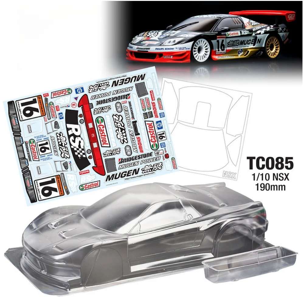 TC085 1/10 혼다 NSX 자동차 바디(RC 드리프트 섀시용 데칼 시트 포함) 260mm 휠베이스 타미야 tt02 키요쇼 요코모