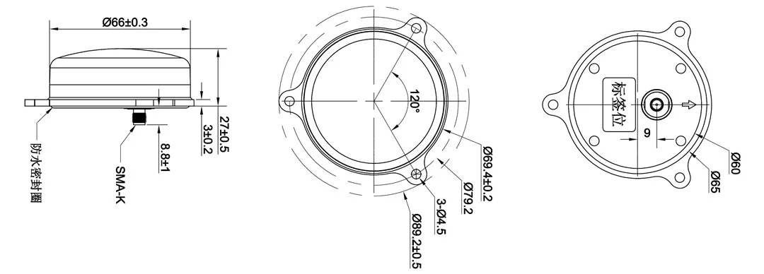 Ruggedized High Precision Survey GNSS Antenna R440