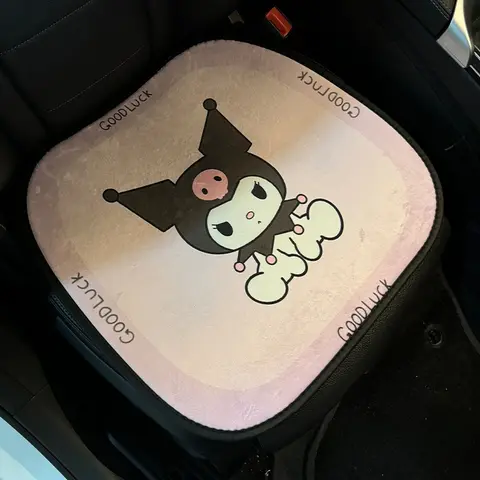 Kuromi Kort Sammets Sittdyna Tecknad Alla Årstider Universal Ryggstöd Söt Sittskydd Nackstöd Och Ländstöd 10 best sales Kuromi bilsätesöverdrag - №2