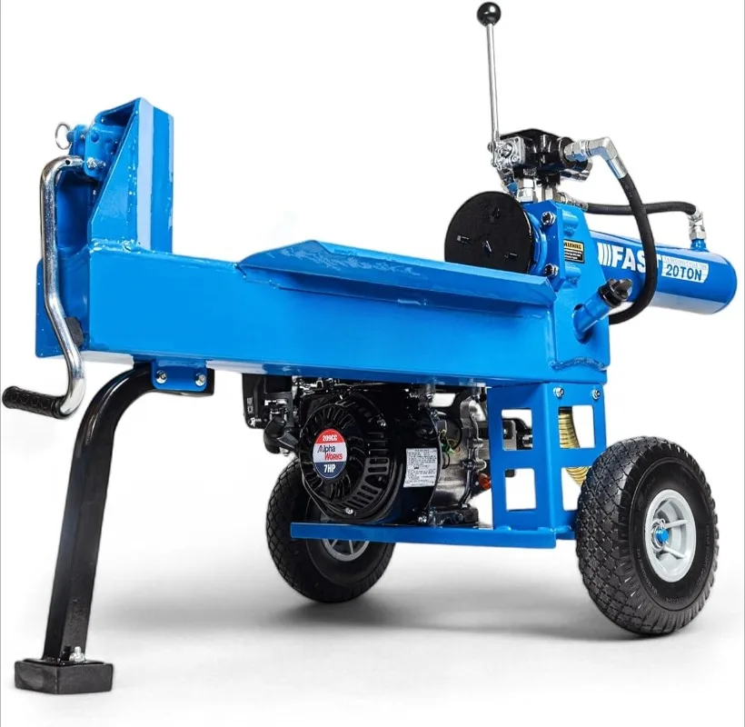 Log Splitter Portable 20 Ton Rapid Auto Return Ram System Bucher Gear Pump 7HP Engine Horizontal Full Beam