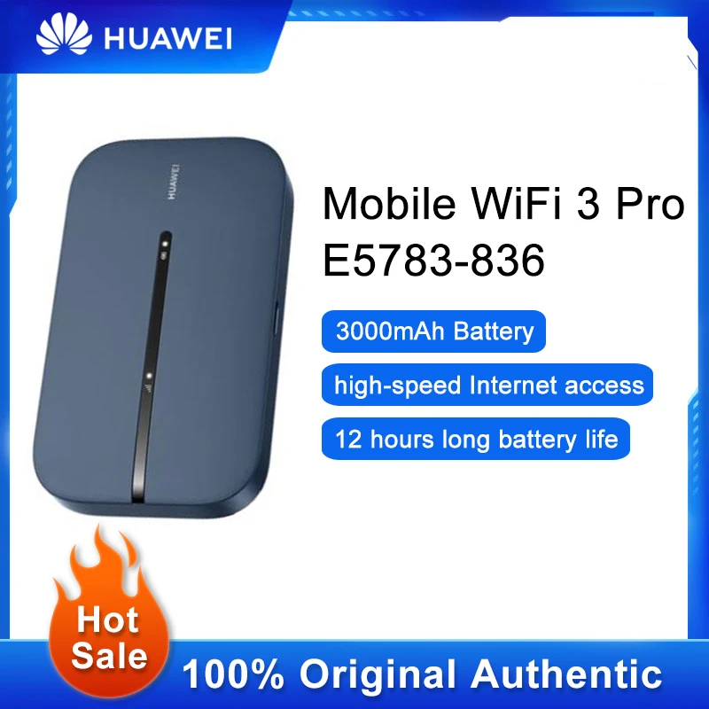 Novo Huawei Mobile WiFi 3 Pro Router E5783-836 Pocket Wifi Router 4G LTE Cat 7 Mobile Hotspot Modem sem fio router 4g cartão SIM