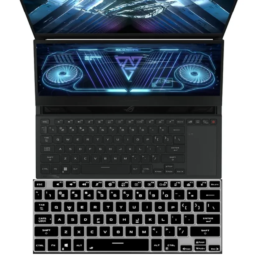 

Силиконовый чехол для клавиатуры ноутбука ASUS ROG Zephyrus Duo 16 2023 GX650PY GX650PZ GX650P GX650 R GX650RX GX650RM 16 дюймов