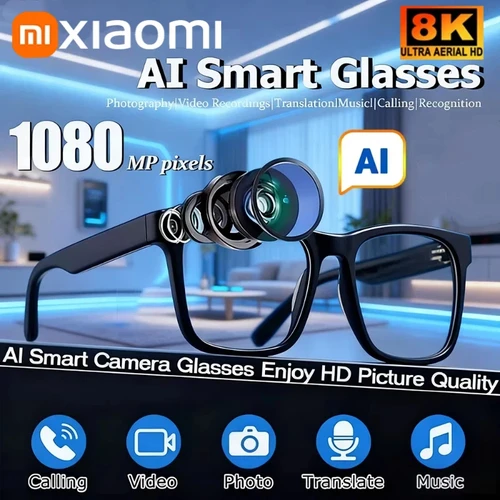 Imagen 2 del producto Xiaomi 8K HD AI gafas inteligentes fotocromáticas multifunción Bluetooth llamadas asistente de voz reproductor de música traducir gafas de cámara
