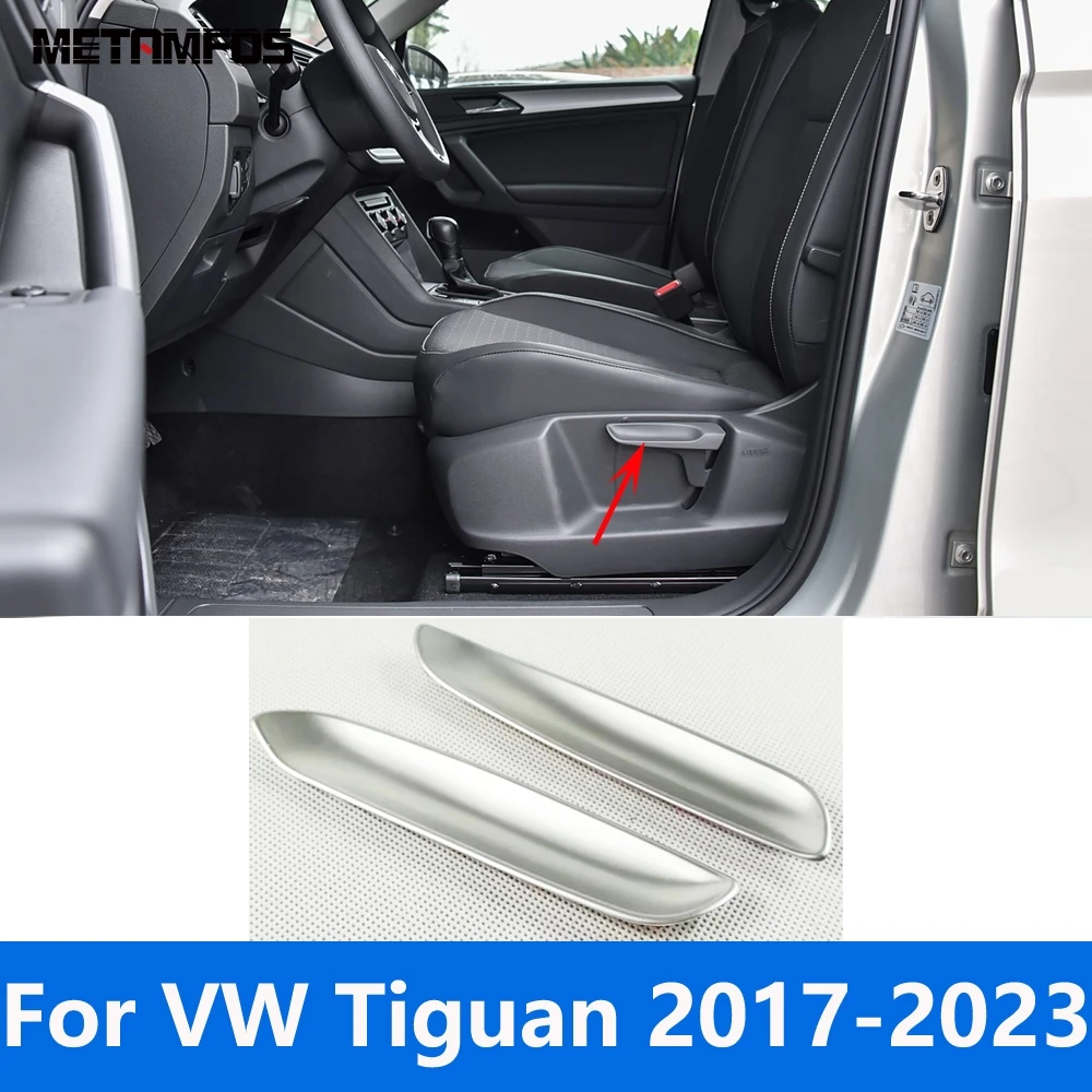 Interior Accessories For Volkswagen VW Tiguan 2017-2020 2021 2022 2023 Matte Seat Adjustable Switch Knob Cover Trim Car Styling