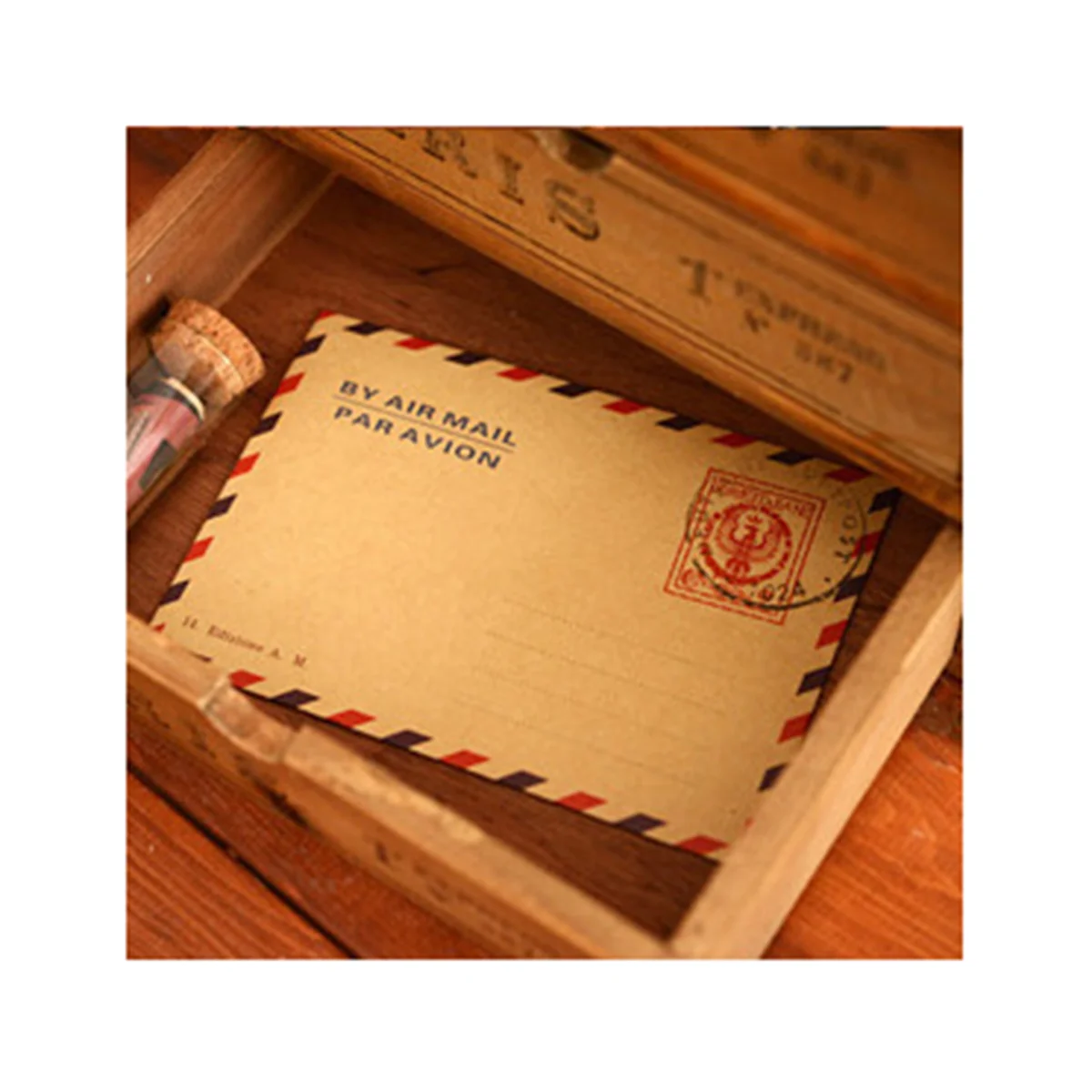 10Pcs Retro Tower Envelopes Kraft Paper Envelopes for Multipurpose Postcard Storage Envelopes (Random Pattern)