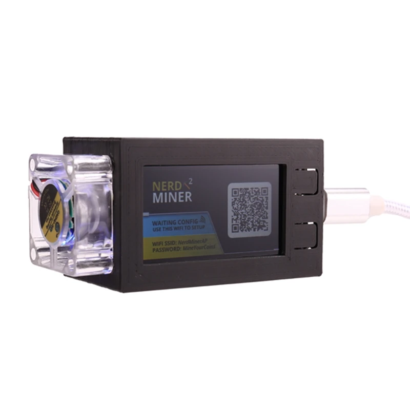 Nerdminer V2 Pro Miner 78KH/S Mini Bitcoin Lotto Miner With Luminous Fan BTC Solo Lotto Mining Miner