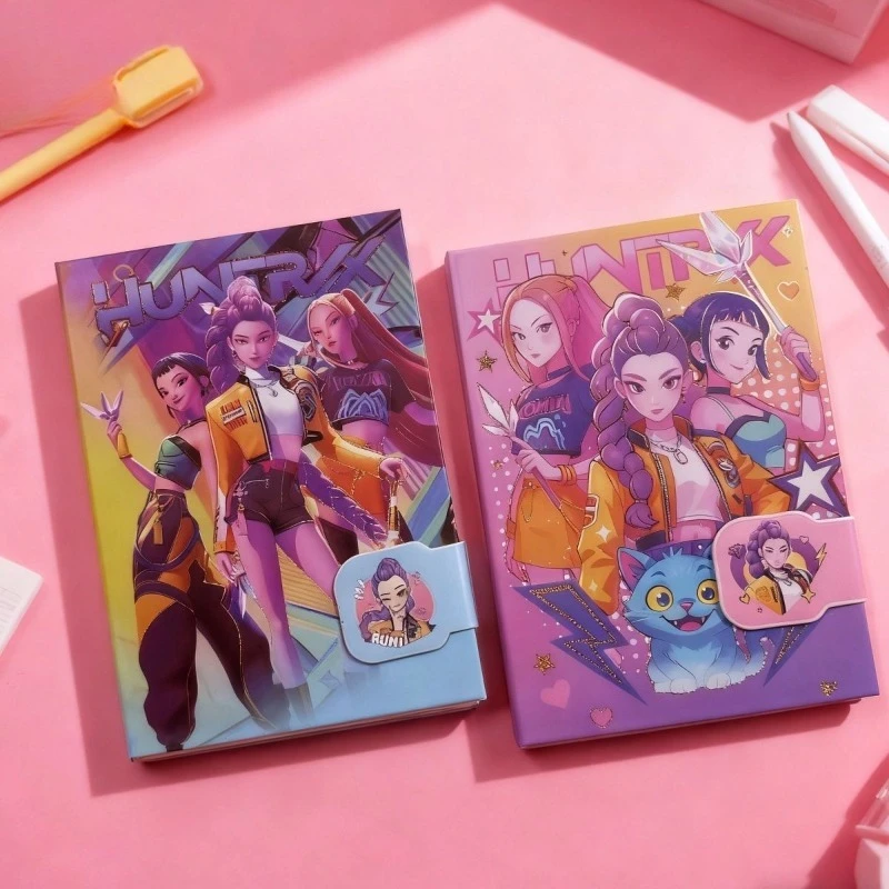 الإبداعية KPop شيطان الصيادين سلسلة ميرا رومي زوي جديد لطيف أنيمي الكرتون نمط المألوف المحمولة المغناطيسي إغلاق دفتر #3
