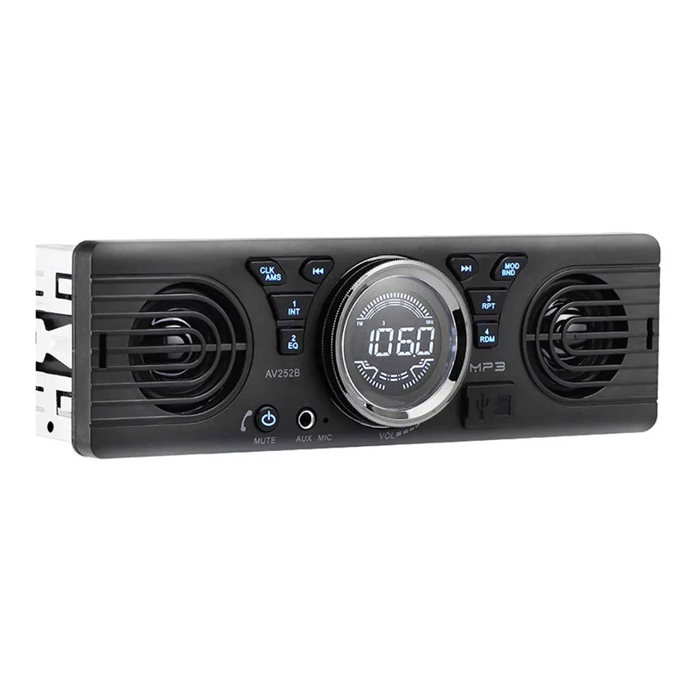 Universal 1 Din In-Dash Car Radio Audio Player Built-in 2 Speaker Stereo FM Support Bluetooth with USB/TF Card Port