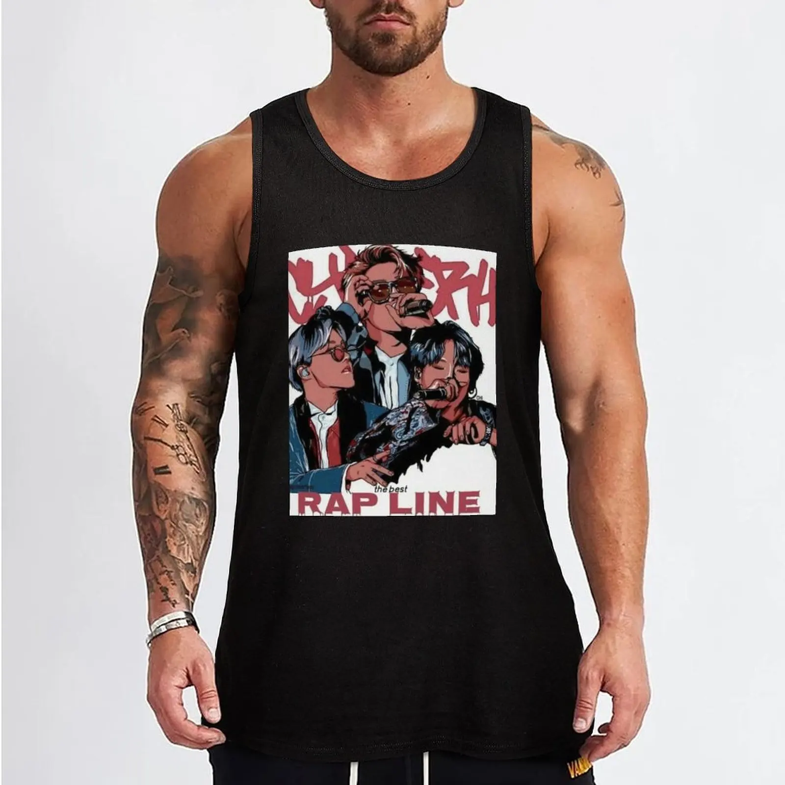 CYPHER 4RAPLINE COMIC DESIGN Tank Top muscular man cool things Bodybuilding clothing man