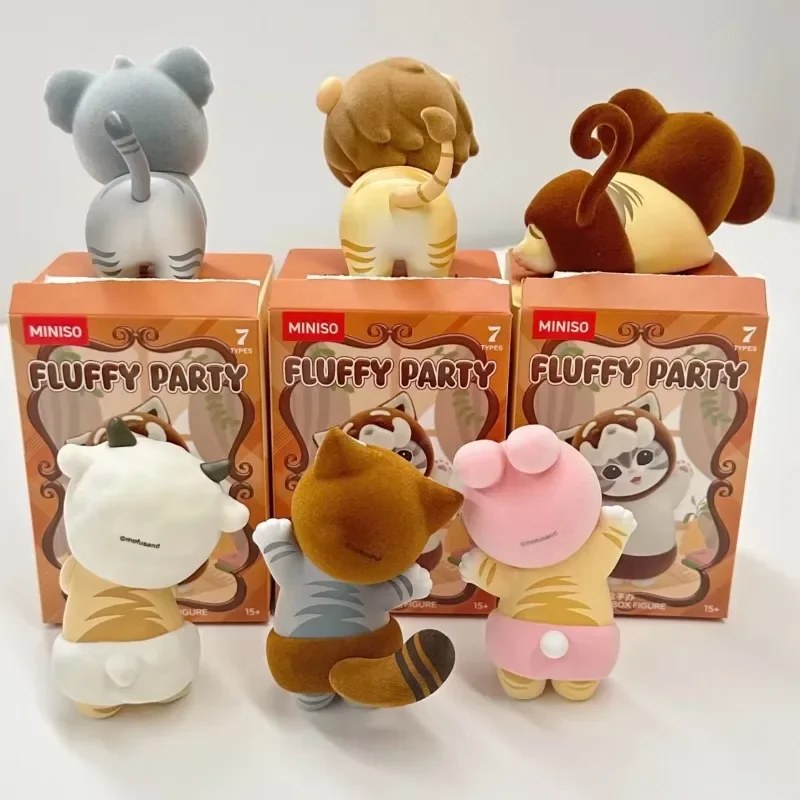แมว Kawaii Originality อินเทรนด์เล่น Flocking กล่องตาบอดเครื่องประดับวันหยุดของขวัญ Action Figure ของเล่น