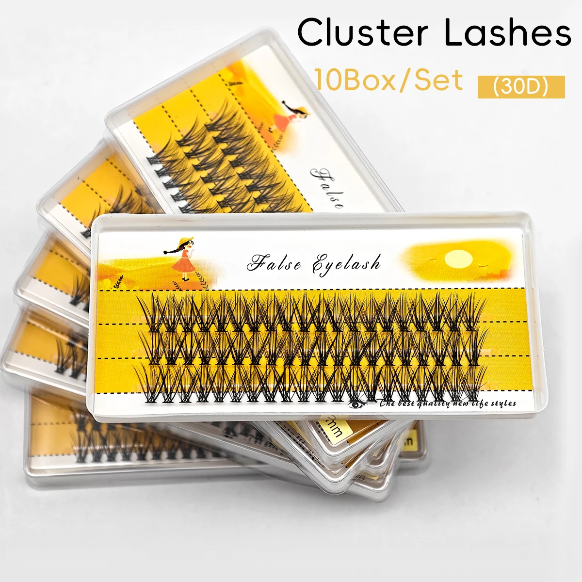 DIY Clusters Lash 20D-30D Fluffy Lash Clusters for Self Application Makeup，Handmade Individual Eyelash Extensions Natural Look