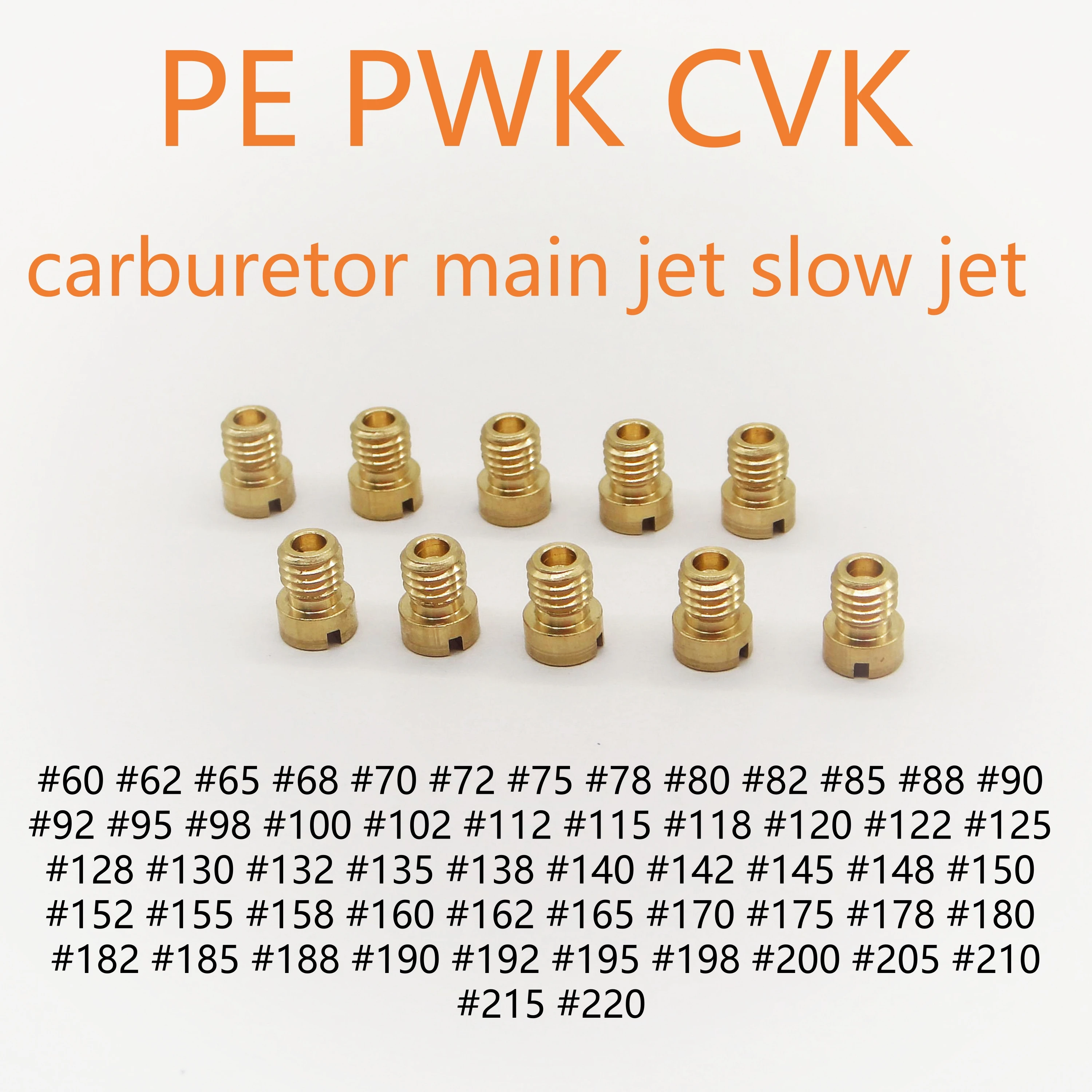 PE PWK CVK Main Jet Pilot Jet Modified Carburetor Motorcycle Carburetor Accessories