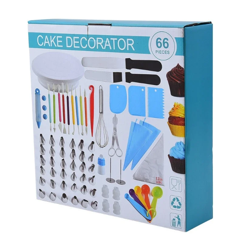Hot selling cake decoration supplies set pastry tools baking supplies cake turntable pipe nozzle decoration cake tools
