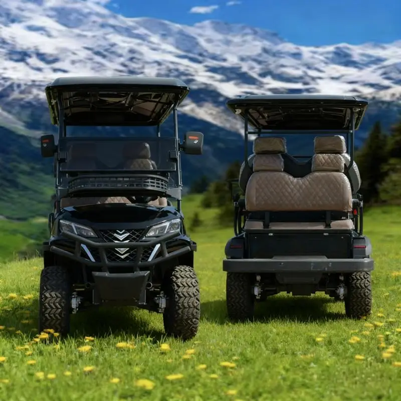 عربة جولف كهربائية احترافية مكونة من 6 مقاعد، نطاق 60 ميلًا، محرك قوي بقدرة 5000 وات، مثالية للمناطق الكبيرة والاستخدام التجاري #1