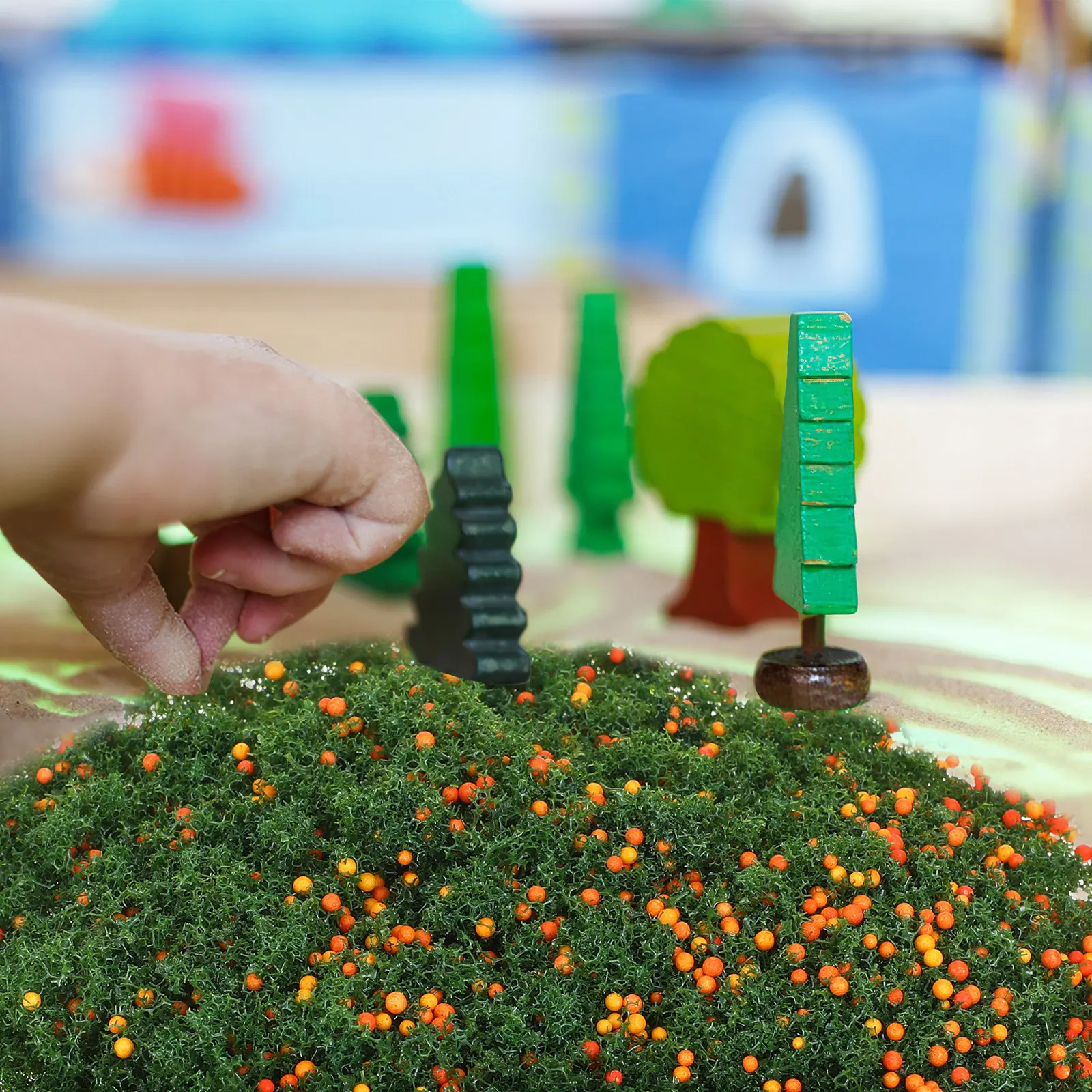 

4Packs DIY Sand Table Modeling Scale Foliage Materials Realistic Miniature Tree Scatter for Diorama Scenery Basing Landscaping