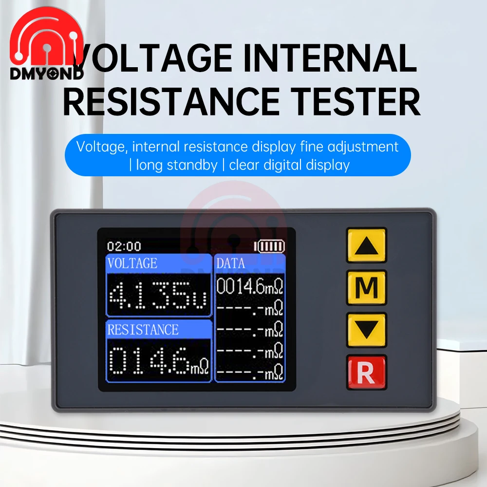 TS457 DC 5V Voltmeter Internal Resistance Tester Set Detector Voltage Meter AC 4-wire Method With Kelvin Clip Electrician Tools