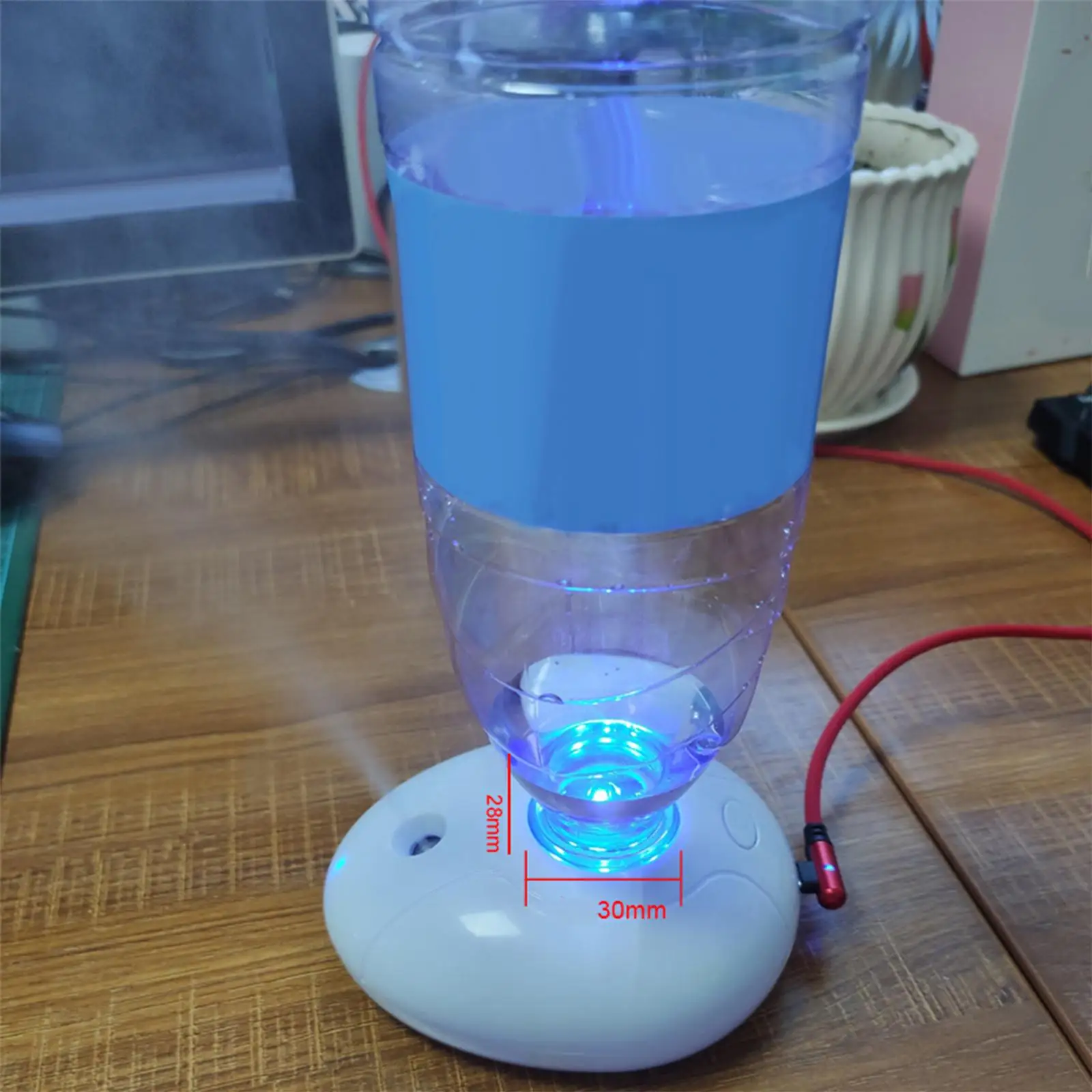 Water Bottle Humidifier USB Rechargeable Mist for Desktop Office