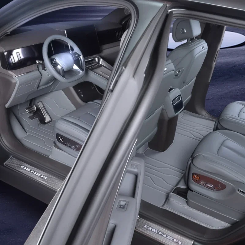 

Нескользящий коврик из кожи наппа на заказ для BYD DENZA N9 2024-Present, автомобильный защитный коврик для ног, роскошный водонепроницаемый напольный коврик, аксессуар для интерьера