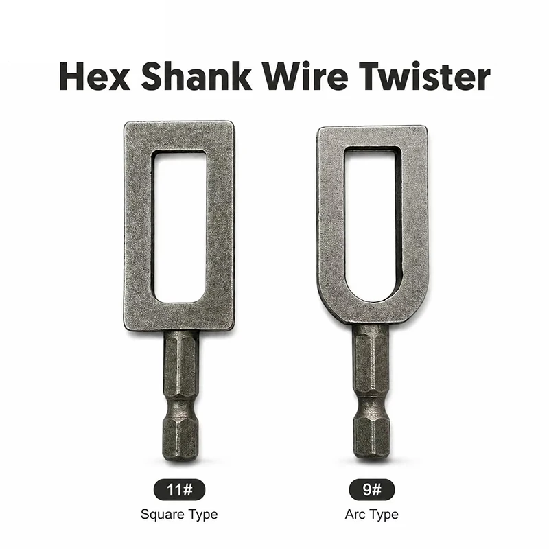 1/4 Inch Hex Shank Wire Twister Drill Attachment for Fence Repair & Construction 9#/11# Rebar Tie Wire Winder Tool
