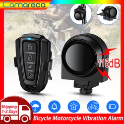 Camaroca Wireless Bicycle Burglar Alarm USB Charging Remote Control Bike Alarm Motorcycle Electric Vehicles Alarm System