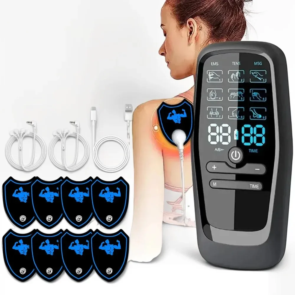 

Upgrade Electric Pulse Massager Tens Unit Muscle Stimulator Therapy Pain Relief Magnetic therapy Body Pressotherapy Spa Masaje