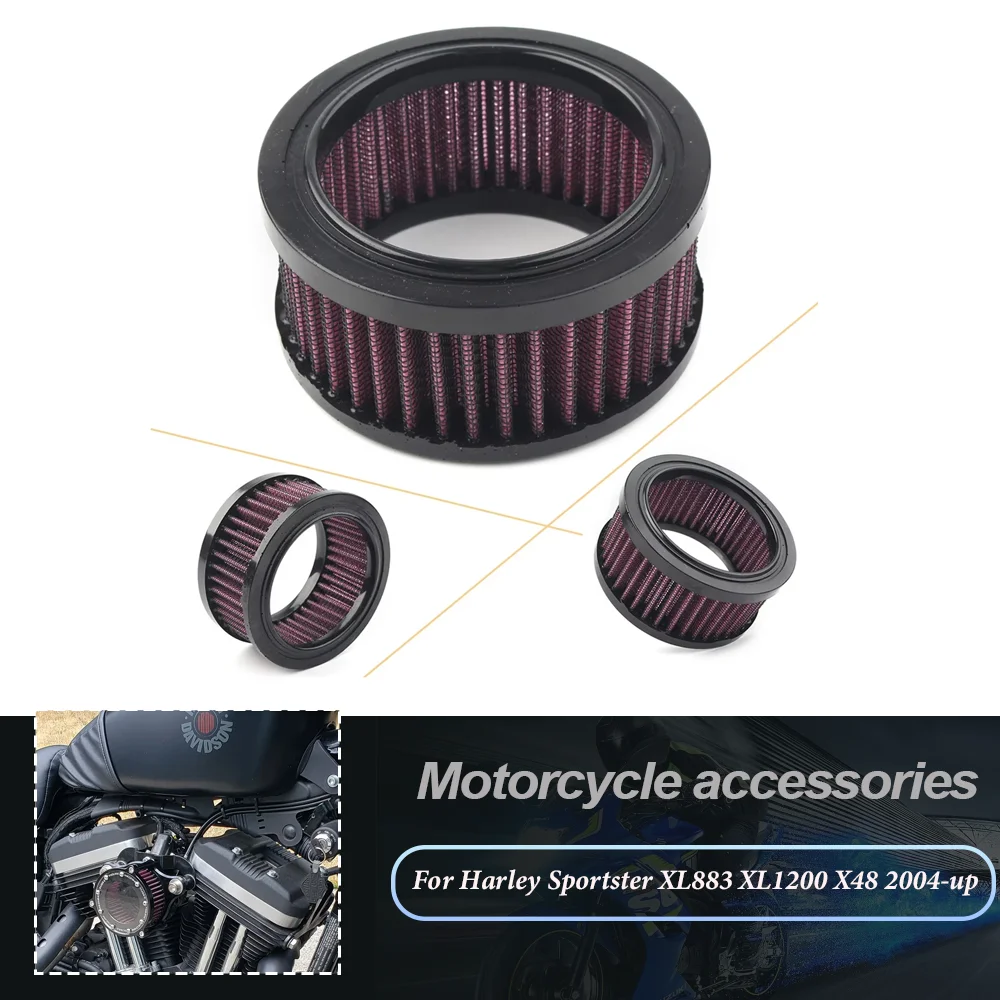 Motorcycle High Flow Air Filter Motorcycle Accesorios For Harley Sportster XL 883 1200 X48 Forty Eight XL1200 XL883 1991-2017