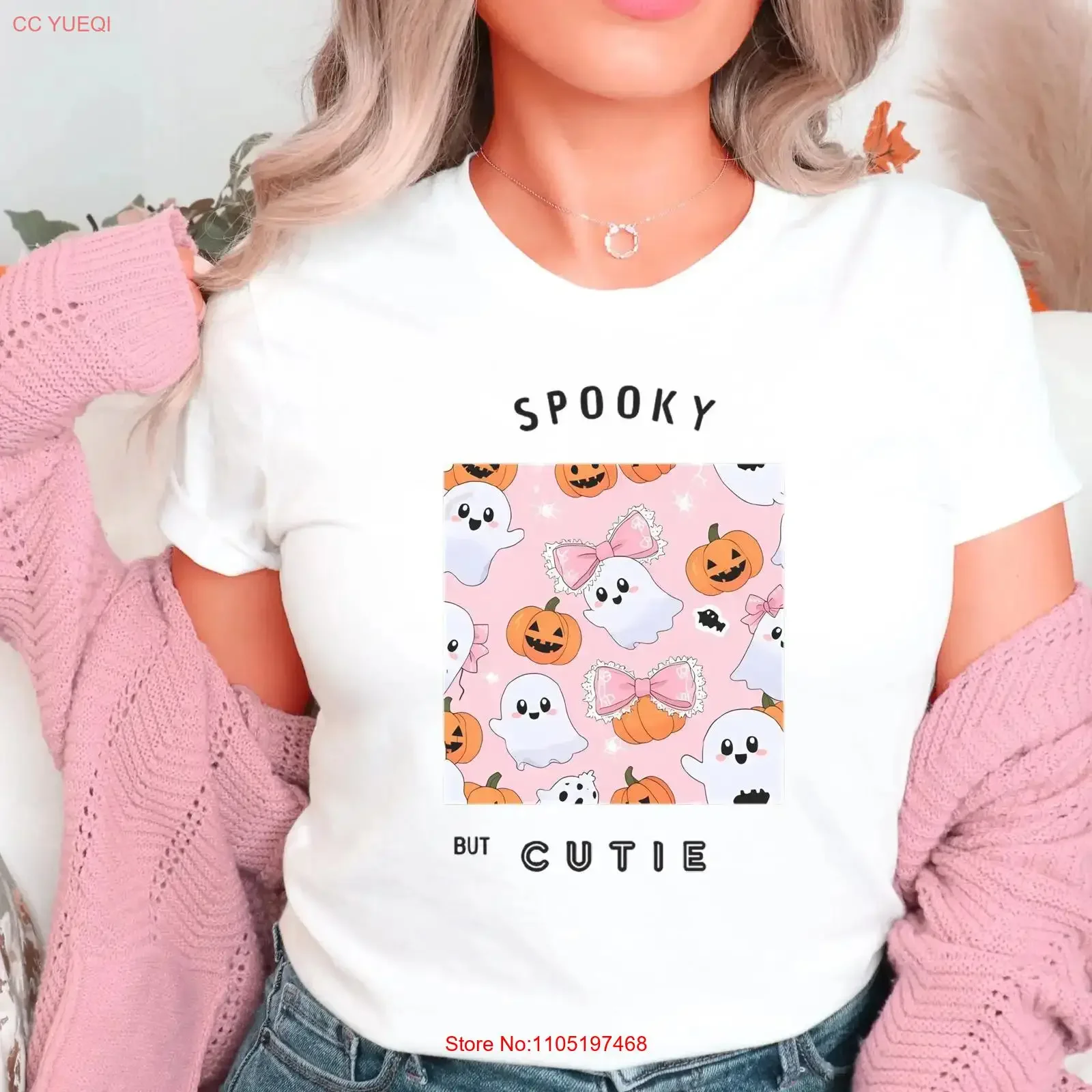 

Coquette Pinkoween T Shirt Fall Season Cozy Vibes Ghost Pumpkin Trendy Aesthetic Comfy Cute Soft Cotton vintage Washed