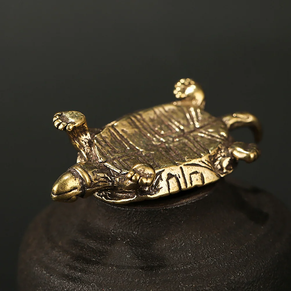 

1Pcs Longevity Turtle Tea Pet Creative Small Ornament Rustic Desktop Decoration Mood Improvement Handmade Turtle Sculpture