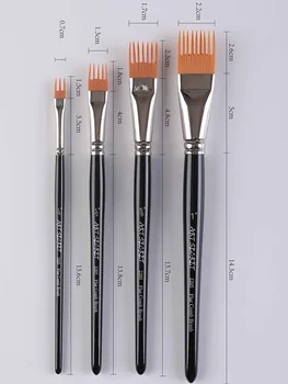 ArtSecret Nuevo # 2205 Corea del Sur Nylon HairBrass virola mango de madera peines planos cepillo adecuado para pintura acrílica de acuarela