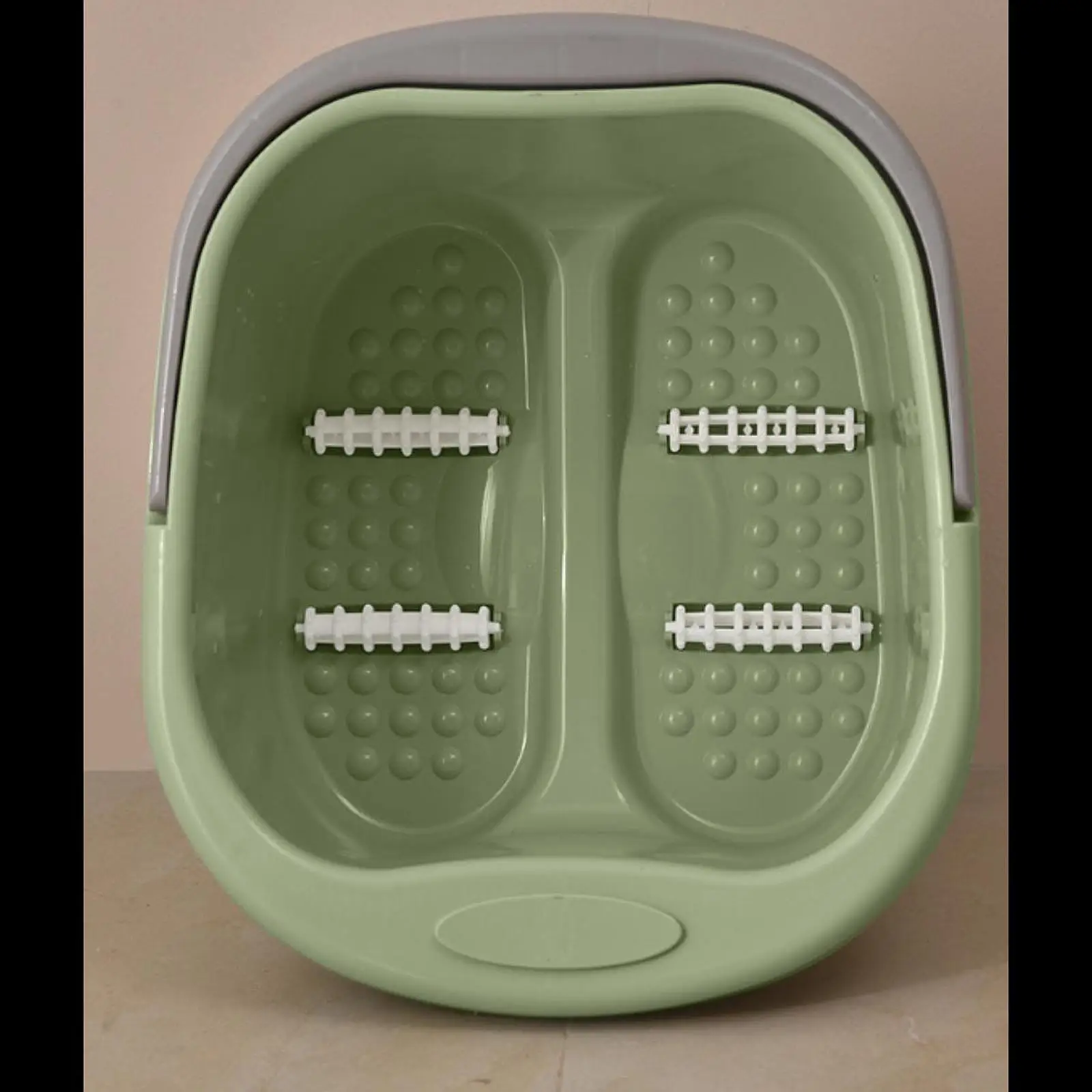 Foot Bathing Basin Large Capacity Plastic Soak Tub Portable Foot Spa Bucket with Massage Rollers for Home