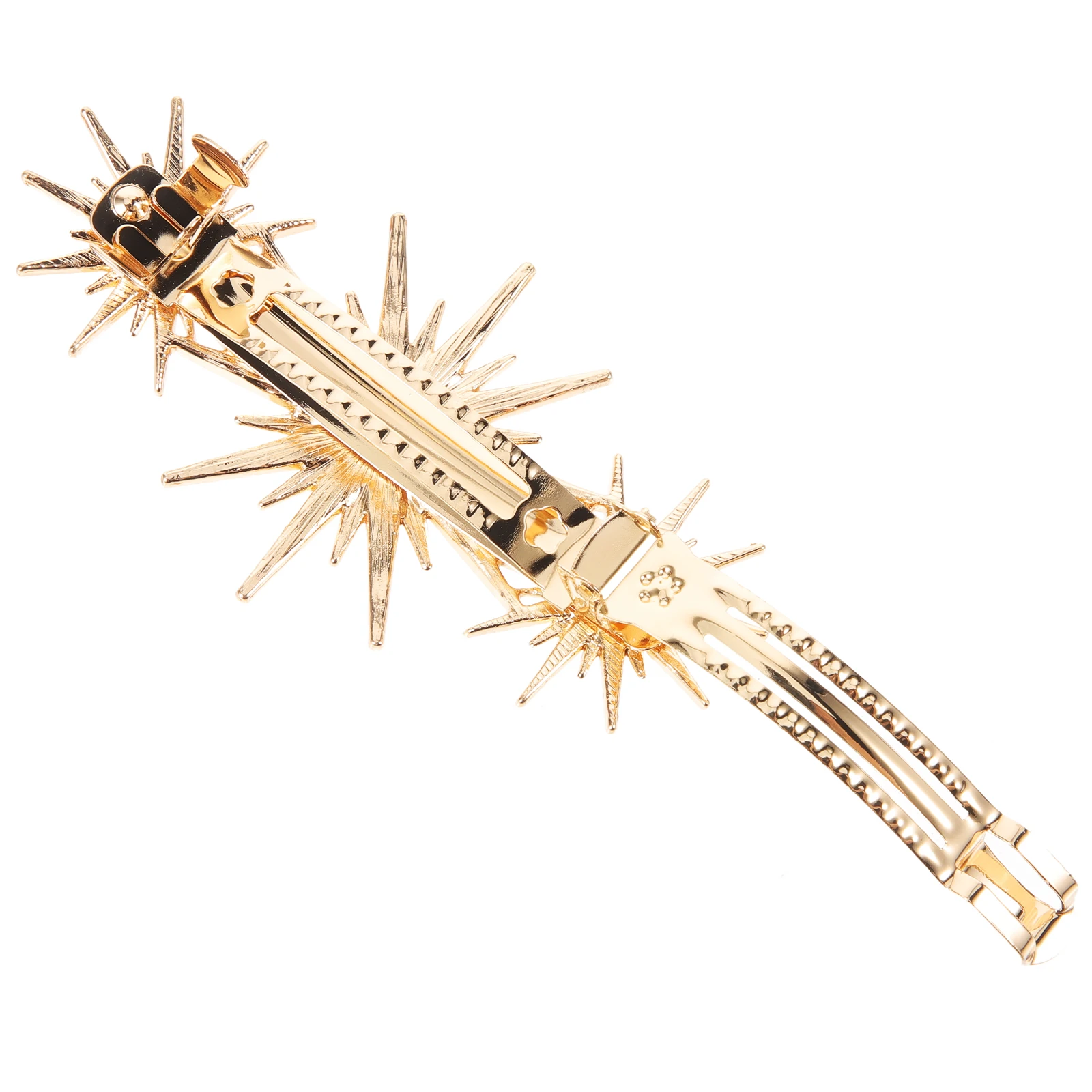 

Elegant Gold Rhinestone Hair Clips Small Spring Decorative Accessories For Women Styling Aid