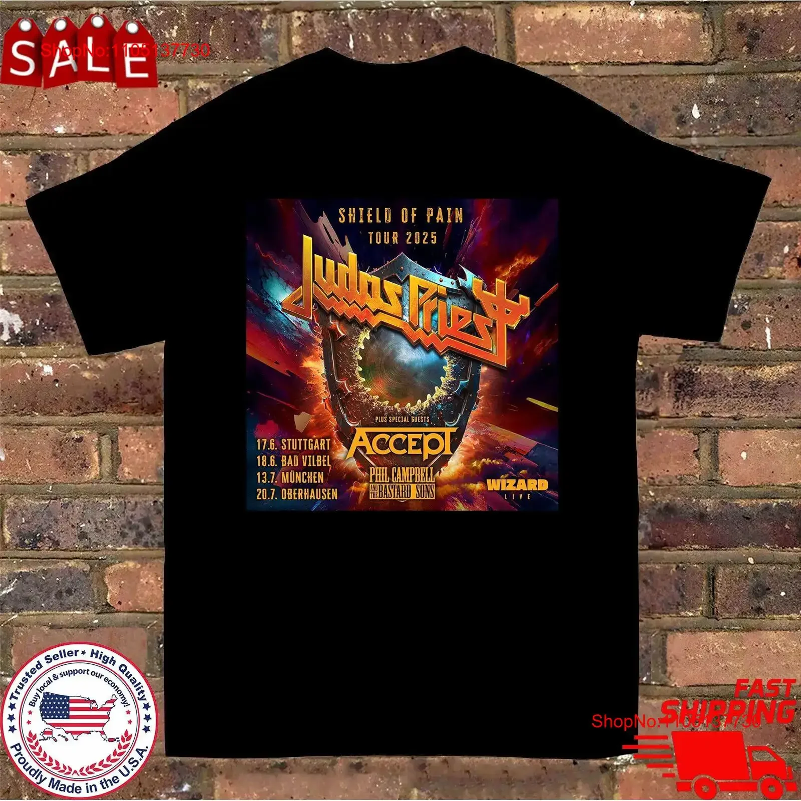 Phil Campbell And The Bastard Sons Tour Accept Band T Shirt Size S 5XL ET1356 vintage Washed Comfortable Versatile