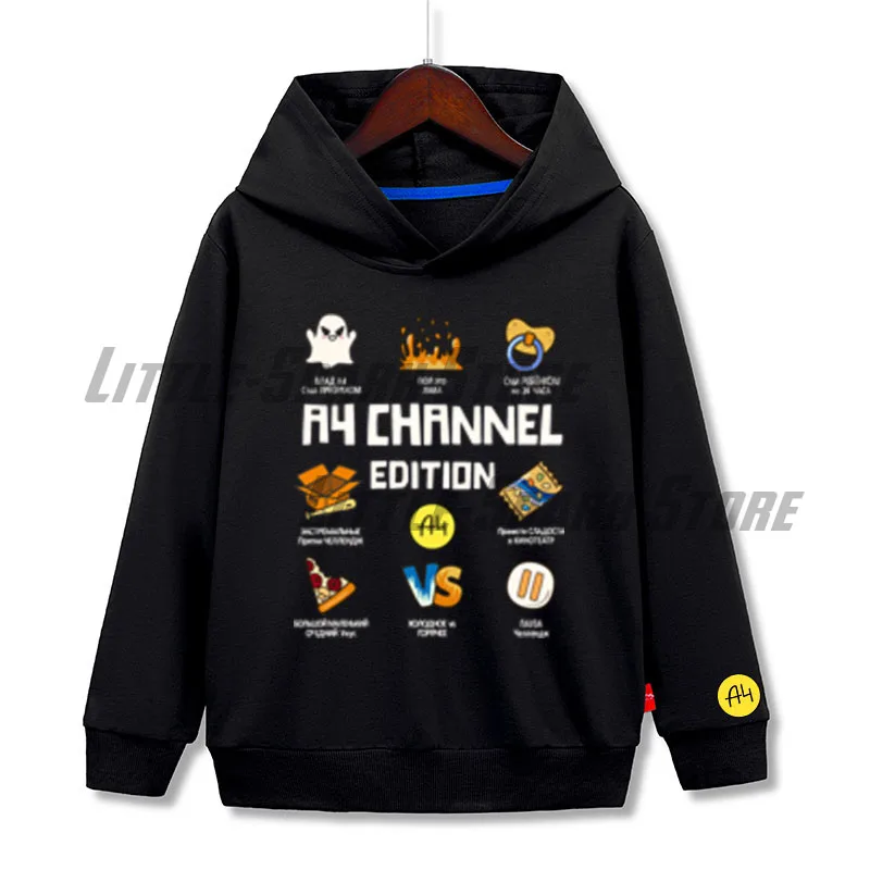 

Cartoon Merch A4 Lamba Boy Girl Hoodies Spring Autumn A4 Vlad Kids Hooded sweatshirts Влад Бумага А4 Children clothing girls