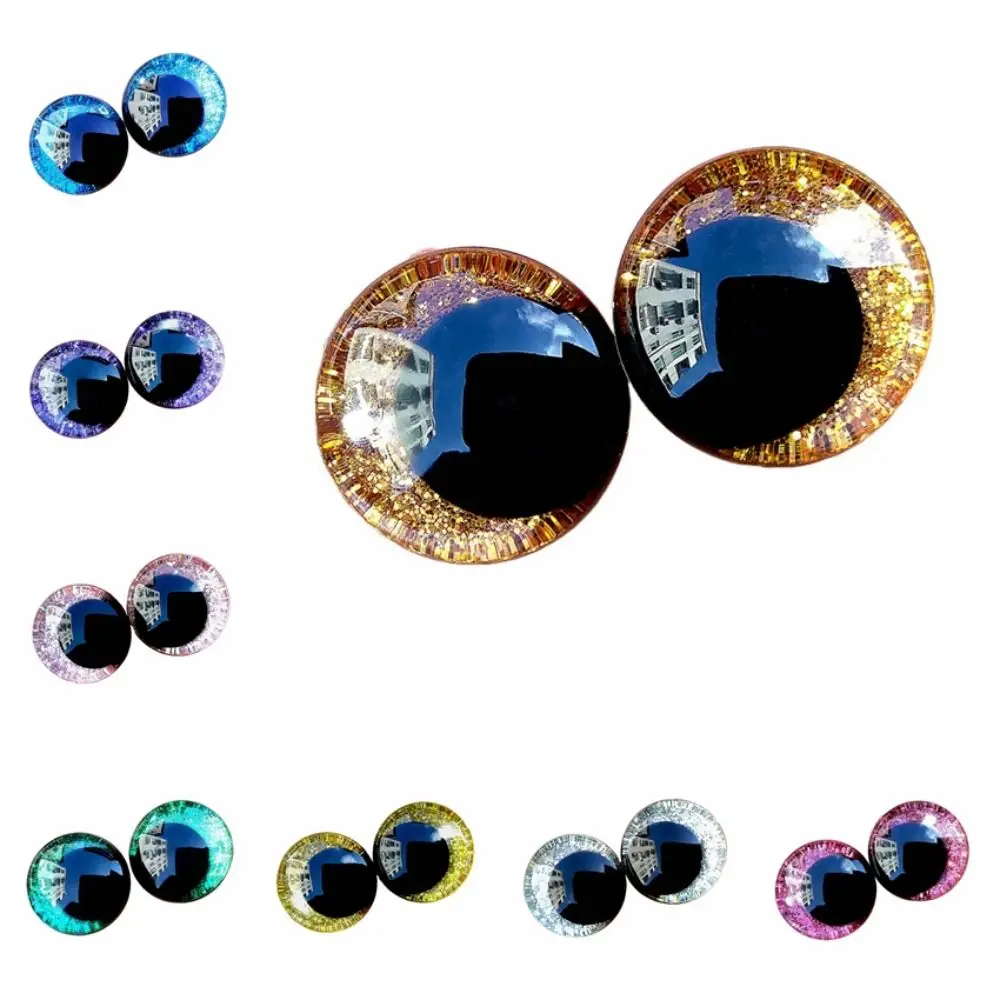 10PCS/LOT 12mm 14mm 16mm 18mm 20mm 25mm 30mm Cartoon 3D glitter toy eyes funny doll eyes With washer FOR PLUSH CRAFT