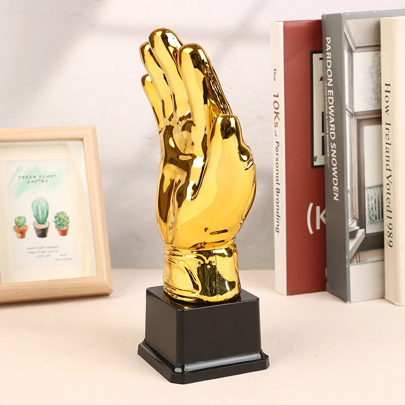 Golden Gloves Football Trophy Winner Gold Trophys Goalkeeper Gamesoccer Competition Adult Glove School Kids Awardtrophies Cup..