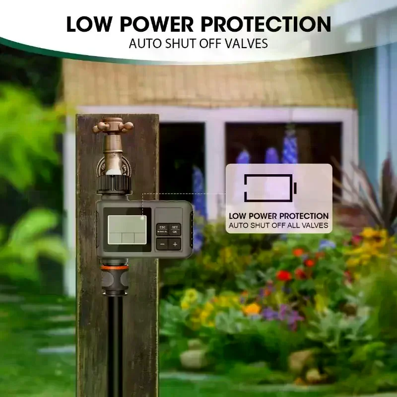 Automatic Water Timer Intelligent Irrigation Watering System Sprinkler Timer Garden Programmer Equipment IPX7 LCD Display Smart