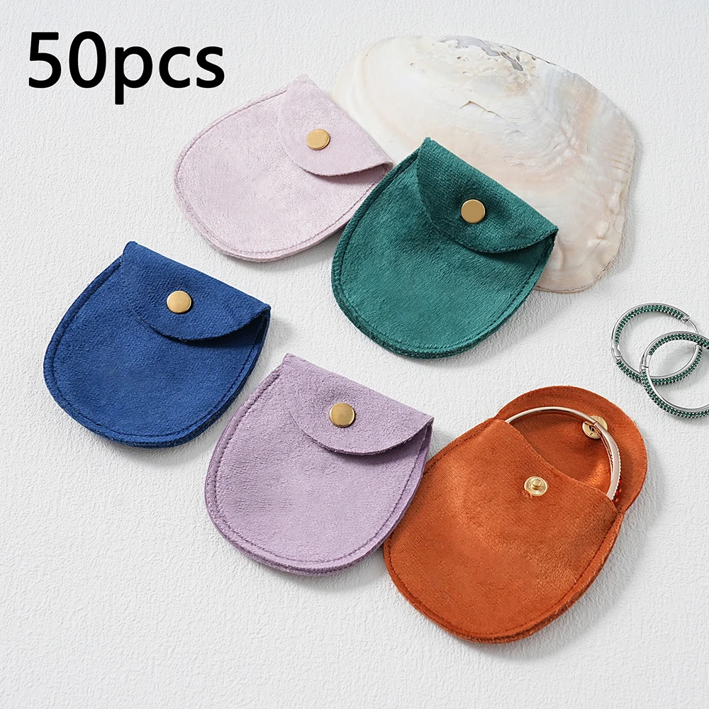 50/10/1pcs Soft Velvet Jewelry Packaging Bag Earring Necklace Storage Pouch Halloween Christmas Wedding Gift Organizer Candy Bag