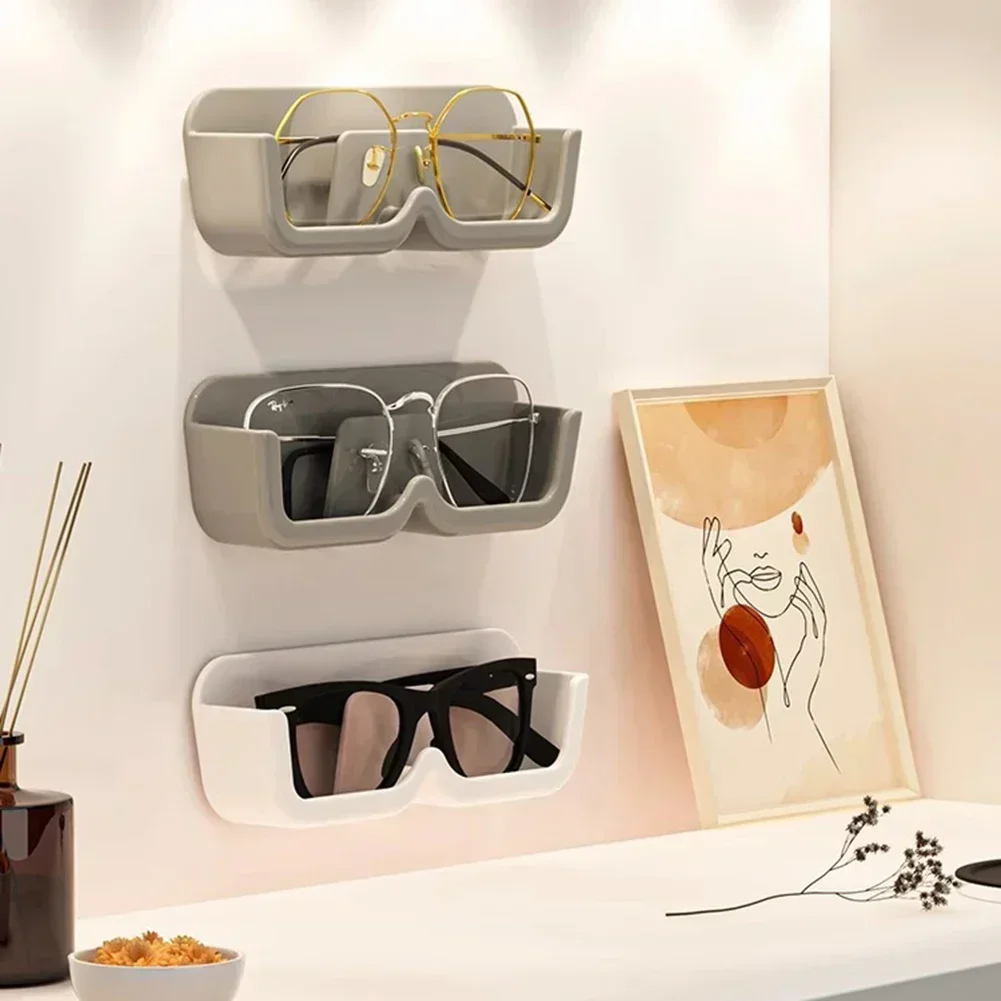 No-punching Sunglasses Storage Box Glasses Wall-Mounted Eyeglasses Holder Cases Display Holder Bedroom Desktop Organizer Rack